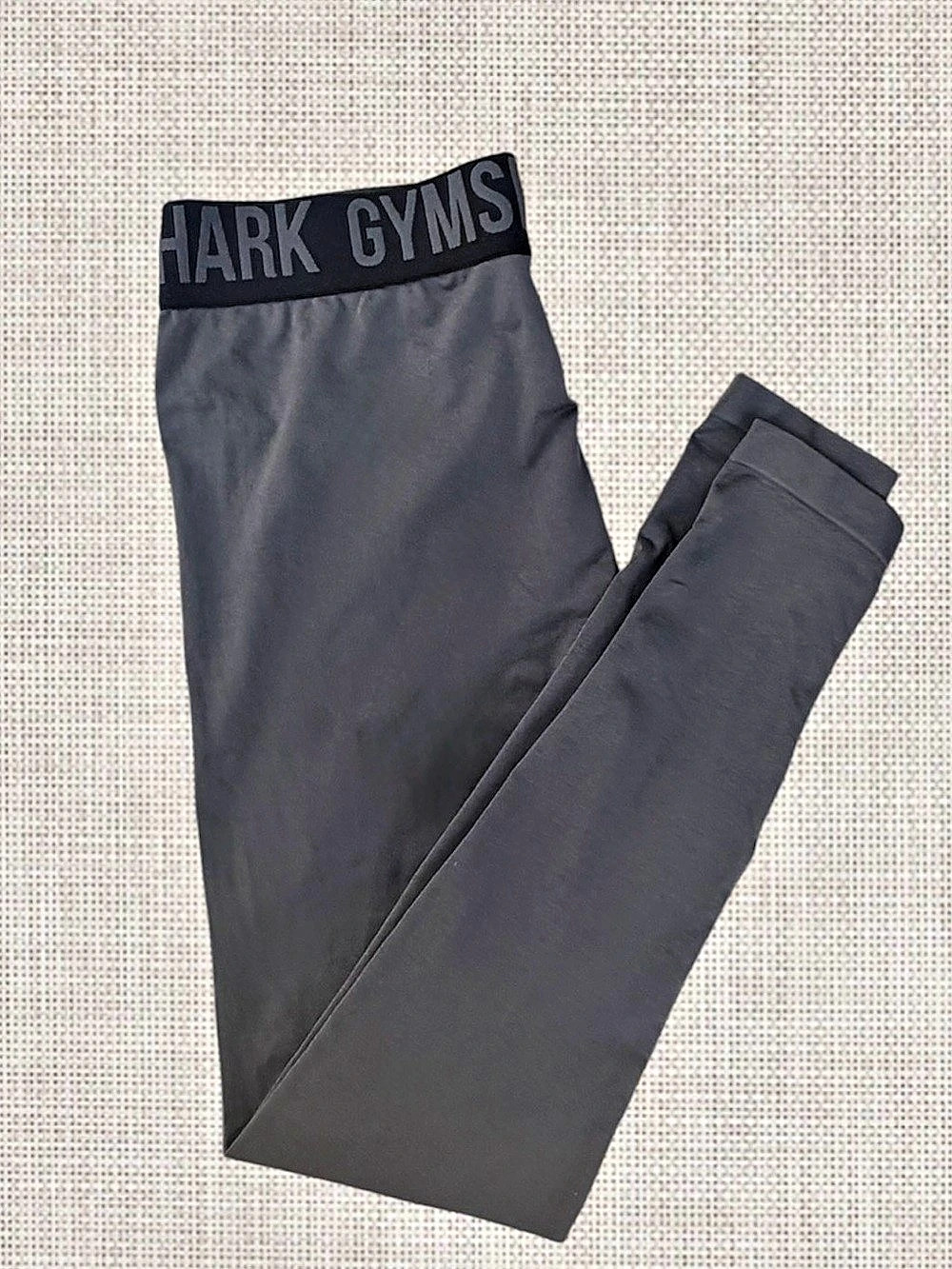 Gymshark Charcoal Gray Logo Waistband Leggings Size Small